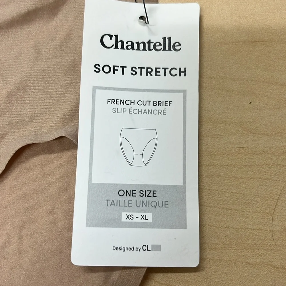 New with tags Chantelle Soft Stretch Briefs in Beige. One size fits most - Picture 2 of 5